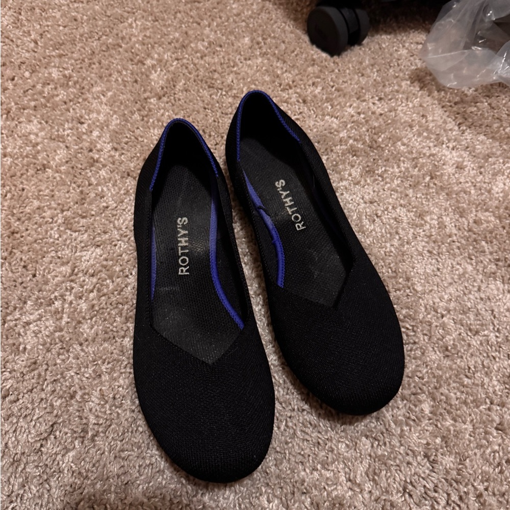 Rothy's Black and Blue Women's Flats